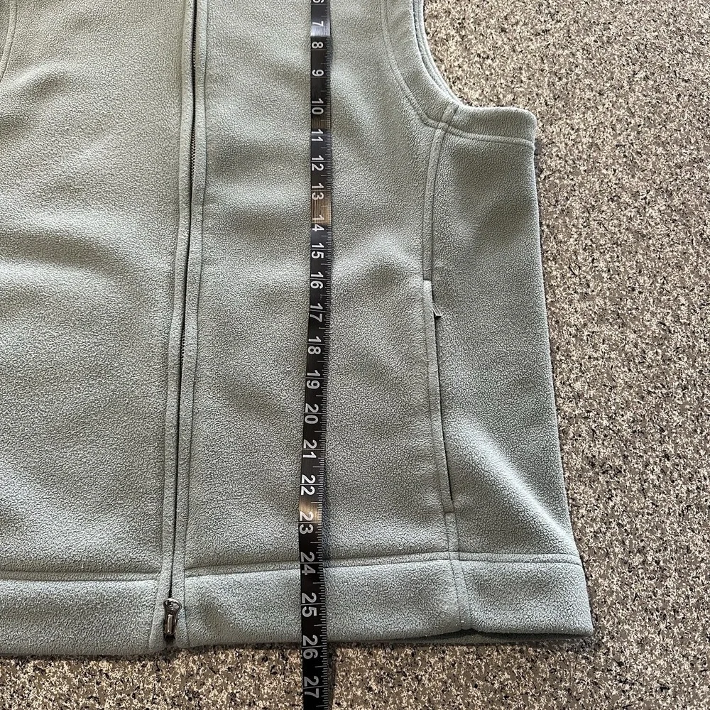Banana Republic Vest Mens M Vintage Full‎ Zip Fleece Mint Green
